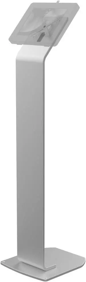 Floor Stand Kiosk - CTA Heavy-Duty VESA Compatible Floor Stand with Interior Cable Routing System and Scratch Resistant Padding on Weighted Base with Kitting Capabilities (ADD-PARAFSS) - Silver