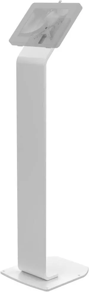 Floor Stand Kiosk - CTA Heavy-Duty VESA Compatible Floor Stand with Interior Cable Routing System and Scratch Resistant Padding on Weighted Base with Kitting Capabilities (ADD-PARAFSW) - White