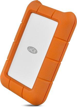 LaCie Rugged Thunderbolt USB-C 4TB External Hard Drive Portable HDD - USB 3.0 compatible, Drop Shock Dust Water Resistant, Mac and PC Computer Desktop Workstation Laptop, 1 Mo Adobe CC (STFS4000800)