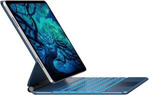 typecase Edge Magnetic Keyboard Case for iPad Pro 12.9 2021 - Trackpad & Wireless Keyboard with 10 Colors Backlight - Thin & Light for iPad Pro 12.9 inch 5th & 4th & 3rd Gen (Pacific Blue)