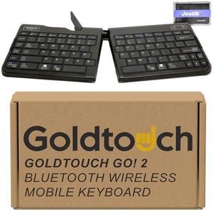 Goldtouch Go!2 Wireless Bluetooth Mobile Keyboard - PC & Mac GTP-0044W Plus Jestik Microfiber Cloth - Value Bundle