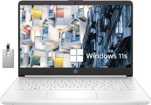 HP Premium 14" Stream HD Laptop, Intel Celeron N4120 CPU, 16GB RAM, 64GB eMMC, Webcam, UHD Graphics, Bluetooth, WiFi, HDMI, 1 Year Office 365, Win 11s, White, 32GB Hotface USB Card