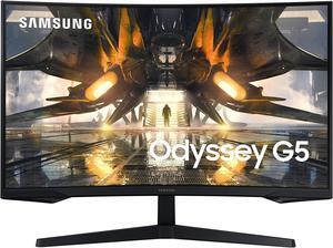 SAMSUNG 27" Odyssey G55A QHD 165Hz 1ms FreeSync Curved Gaming Monitor with HDR 10, Futuristic Design for Any Desktop (LS27AG550ENXZA)