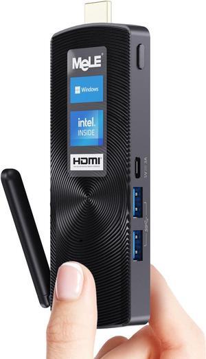 MeLE PCG02 Fanless Mini PC Stick Windows 11 Home Celeron N4000(up to 2.6GHz) 4GB LPDDR4 128GB ROM Micro Computer Small Desktop with 2.4G/5G WiFi, 4K HDMI