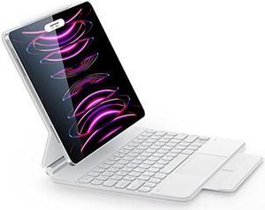 ESR iPad Keyboard Case for iPad Pro 12.9 inch (3rd, 4th, 5th, 6th Generation), Easy-Set Floating Cantilever Stand, Precision Multi-Touch Trackpad, Multi-Color Backlit Keys, Magic Keyboard, White