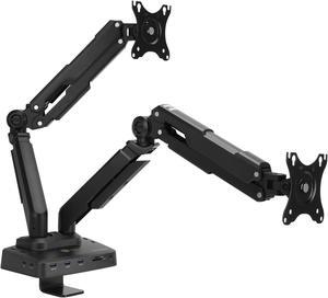 SIIG Dual 4K 60Hz Hybrid Universal Docking Station with Dual Monitor Gas Spring Desk Mount Arm - 17" to 32" - 2 DP/ 2HDMI - PD100W - USB-A/C 10G - For Mac M1/M2/M3 Pro & Max and Windows (CE-MTDK01-S1)