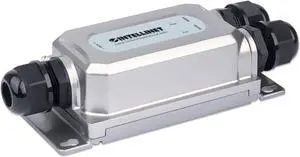Intellinet Outdoor Industrial Gigabit PoE++ Injector - Up to 60W High Power - Metal Housing, IK10-rated Vandalproof, IP67-rated Dustproof Waterproof - 3 Yr Mfg Warranty - 561785