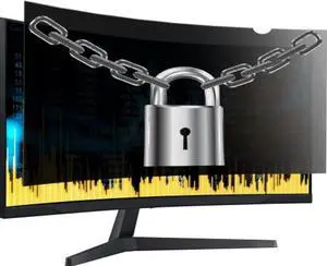 ZYY 34 Inch(diagonal) Computer Privacy Screen Filter (31 1/4 x 13 3/8) With Anti Glare, Anti UV Protection, Curved Monitor Privacy Screen Protector Film 21:9 Aspect Ratio For Desktop Computer Monitor