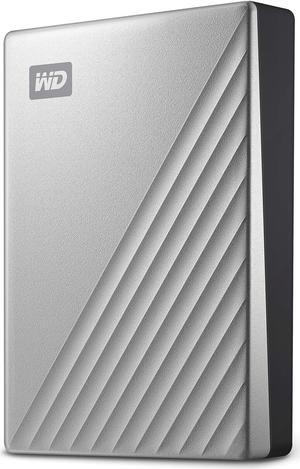 Western Digital 4TB My Passport Ultra Silver Portable External Hard Drive HDD, USB-C and USB 3.1 Compatible - WDBFTM0040BSL-WESN