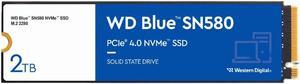 Western Digital 2TB WD Blue SN580 NVMe Internal Solid State Drive SSD - Gen4 x4 PCIe 16Gb/s, M.2 2280, Up to 4,150 MB/s - WDS200T3B0E