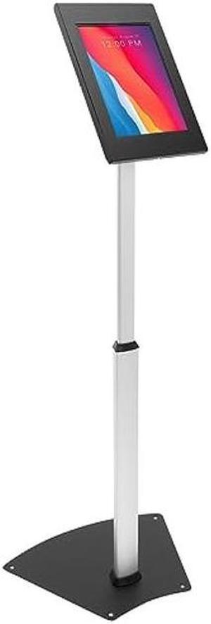 Mount-It! Anti-Theft Tablet Kiosk Floor Stand Compatible with iPad 10, 9, 8, iPad Pro 11, 10.5, iPad Air 10.5, Height Adjustable Locking Kiosk for iPad, Steel Kiosk for Business and