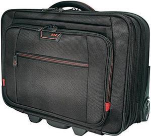 Mobile Edge Professional Rolling Laptop Case, Designed for Men, Women, Business, Travel, 17.3 Inch, Rolling Laptop Bag with Adjustable Laptop Section, Telescoping Handle, Black, MEPRC1