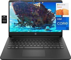 HP Newest 14" Ultral Light Laptop for Business. Intel Quad-Core N4120(> N4020), 16GB RAM, 320GB Storage, 1 Year Office 365, (64GB eMMC+256GB SD Card) Webcam, HDMI, Jet Black, Win 11 S/OLY
