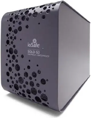 ioSafe Solo G3 4TB Fireproof & Waterproof External Hard Drive, Pewter Gray (SK4TB)