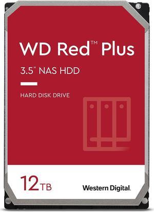 Western Digital 12TB WD Red Plus NAS Internal Hard Drive HDD - 5400 RPM, SATA 6 Gb/s, CMR, 256 MB Cache, 3.5" - WD120EFAX