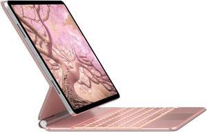typecase Edge Magnetic Keyboard Case for iPad Pro 12.9 2021 - Thin & Light - Multi-Touch Trackpad - Wireless Keyboard with Backlight for iPad Pro 12.9 inch 5th & 4th & 3rd Gen (Rose Gold)