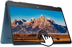 HP Flagship Chromebook 14" HD 2-in-1 Touchscreen Laptop, Intel Celeron N4120(Up to 2.6GHz), 4GB RAM, 64GB eMMC, 13Hours Battery Life, Bluetooth, Chrome OS, Blue, GM Accessories