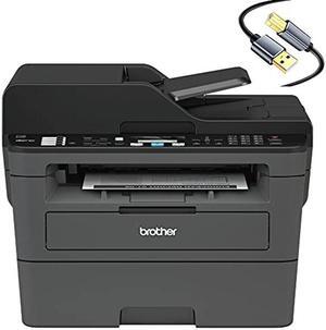 Brother MFC-L2710D All-in-One Wireless Monochrome Laser Printer for Home Office - Print Copy Scan Fax, Auto Duplex Printing, 32 ppm, 50-Sheet ADF,  Alexa, AirPrint, Tillsiy USB Printer Cable