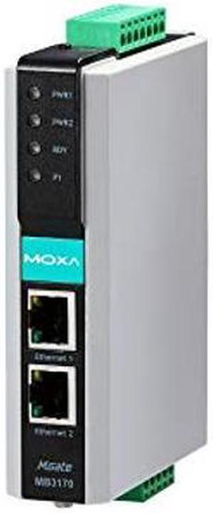 Moxa Americas,Inc. - MGATE MB3170 - 1 Port Modbus TCP to Serial Communication Gateway
