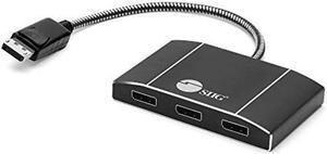 SIIG 3 Port DisplayPort to DisplayPort MST Hub 4k UHD - 1x3 DP to DP Muti Monitor Splitter - Multi-Stream Transport (MST) Technology - Ultra HD up to 3840x2160 @ 30Hz (4K)