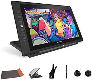 GAOMON PD156Pro - 15.6" Drawing Tablet with Screen Full-Laminated 120% sRGB Pen Display with Dial Key & 10 Hotkeys, Battery-Free Stylus Art Tablet for Digital Drawing, Anime, Sketch, Graphic Design