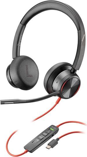 Poly Blackwire 8225 Premium Wired Headset (Plantronics) - Active Noise Canceling - Hi-fi Stereo - Connect to PC/Mac - Works w/Teams, Zoom -  Exclusive