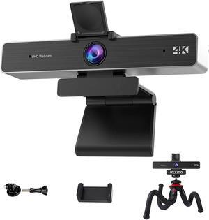 NexiGo 4K Zoomable Webcam Kits, N950P UHD 2160P Webcam with Remote, Sony Starvis Sensor, 5X Digital Zoom, Flexible Camera Tripod Stand, for Zoom/Skype/Teams, MAC PC