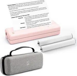 HPRT Portable Printers Wireless for Travel A4 Thermal Printer Paper Rollx2 Portable Carry Case