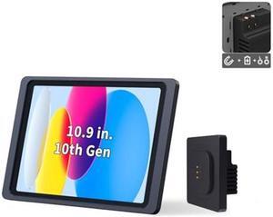 EMONITA Magnetic Wall Mount with Charging Case for iPad 10.9" 10th Gen (2022). Upgraded 18W Quick Charge, Strong Magnets, 360 Rotation, in-Wall 86x86 Junction Box Included