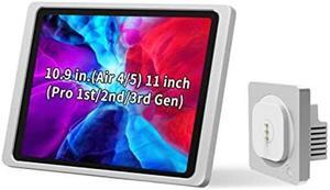 EMONITA Magnetic Wall Mount with Charging Case for iPad Air 10.9", iPad Pro 11". Upgraded 18W Quick Charge, Strong Magnets, 360 Rotation, in-Wall Junction Box Included