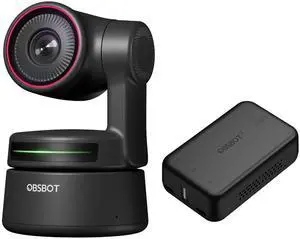 OBSBOT Tiny 4K Webcam Bundle with UVC HDMI Adapter 2.0, AI-Powered Tracking & Auto Framing, 4K Webcam with Microphone Noise Reduction, Gesture Control, 60 FPS, HDR Low-Light Correction, Web Camera