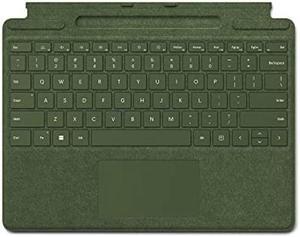 Microsoft Surface Pro Signature Keyboard, Backlit Keys and Large Trackpad, Durable and Smooth Alcantara Material, Forest Colour