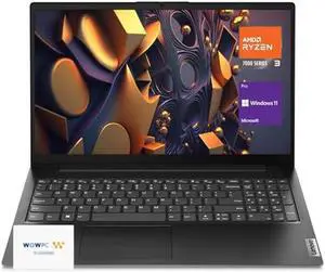 Lenovo V15 Gen 4 Laptop, 15.6" FHD Display, AMD Ryzen 3 7320U Processor, Long Battery Life, RJ-45, USB-C, HDMI, w/WOWPC Bundle, Windows 11 Pro (16GB RAM | 1TB PCIe SSD)