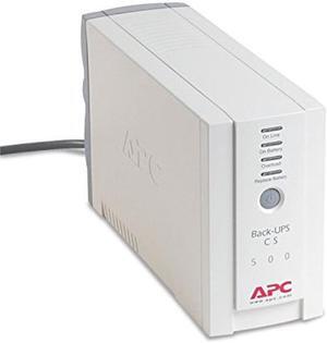 APC BK500 BK500 Back-UPS CS Battery Backup System, 6 Outlets, 500 VA, 480 J