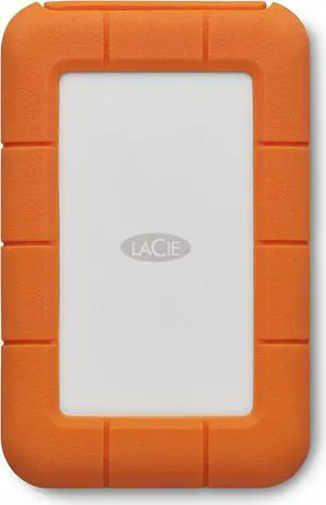 LaCie Rugged USB-C, 4TB, Portable External Hard Drive, Drop, Shock, Dust, Rain Resistant, for Mac & PC (STFR4000800)
