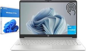 HP Newest 15.6-inch Touchscreen Laptop for Business and Student, i3-1215U (6-cores, Beat i5 1135G7), 16GB RAM, 512GB SSD, Windows 11 Pro, Silver