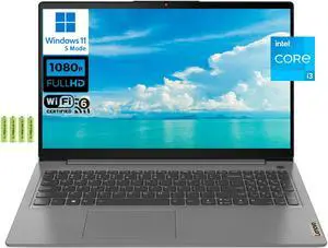 Lenovo Ideapad 3i 15 15.6" FHD Touchscreen Laptop, 11th Dual-Core i3-1115G4, Intel UHD Graphics, 8GB RAM, 512GB PCIe SSD, Numpad, Privacy Camera, Wi-Fi 6, BT, HDMI, Windows 11 Home(S Mode), w/Battery
