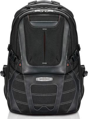 EVERKI Concept 2 Premium Business Professional 17.3-Inch Men Laptop Backpack, Ballistic Nylon and Leather, Travel Friendly (EKP133B),Black