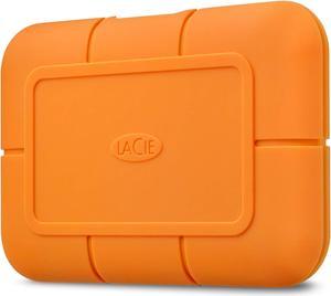 LaCie Rugged SSD 4TB Solid State Drive -- USB-C USB 3.2 NVMe speeds up to 1050MB/s, IP67 Water Resistant, 3m Drop Resistant, Encryption, 5-Year Warranty with Data Recovery, 1 Mo Adobe CC (STHR4000800)