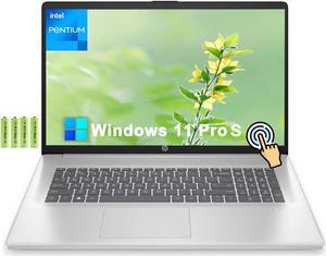 HP 17 17.3" HD+ Touchscreen Business Laptop Computer [Windows 11 Pro S], Intel Pentium Silver N5030, 8GB RAM, 256GB PCIe SSD, Numeric Keypad, Wi-Fi 5, BT 5.0, HDMI, USB, w/Battery
