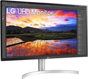 LG 32UN650-W Monitor 32" UHD (3840 x 2160) IPS Ultrafine Display, HDR10 Compatibility, DCI-P3 95% Color Gamut, AMD FreeSync, 3-Side Virtually Borderless Design, Height Adjustable Stand - Silve/White