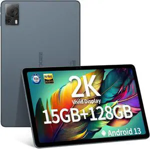 DOOGEE T20S Android Tablet, 2K Vivid 10.4 Inch 4G Cellular Tablets with 15GB RAM 128GB ROM/TF 1TB, 8-Core Gaming Tablet with 7500mAh, Dual Camera 13MP, 5G WiFi, TUV Low Bluelight Tablet, BT5.0, Gray