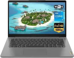 Lenovo Ideapad 3 14" FHD (1920x1080) IPS LED Display, Fingerprint Reader, Intel Core i5-1135G7 up to 2.4GHz, 4Cores, 8GB RAM, 512GB SSD, HDMI, Arctic Grey, Windows 11 Home, EAT 64GB SD Card