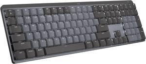 Logitech MX Mechanical Wireless Illuminated Performance Keyboard, Clicky Switches, Backlit Keys, Bluetooth, USB-C, macOS, Windows, Linux, iOS, Android - With Free Adobe Creative Cloud Subscription