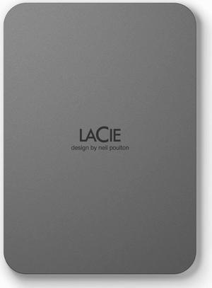 LaCie Mobile Drive Secure, 5 TB, Portable External Hard Drive 2.5 Inch Mac & PC Space Grey (STLR5000400)