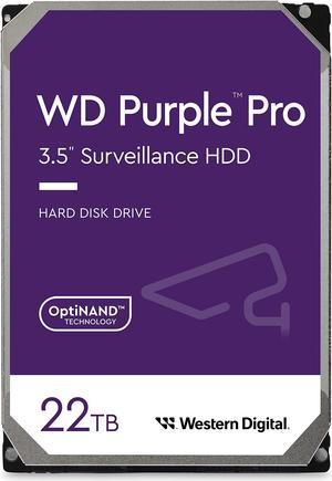 Western Digital 22TB WD Purple Pro Surveillance Internal Hard Drive HDD - SATA 6 Gb/s, 512 MB Cache, 3.5" - WD221PURP