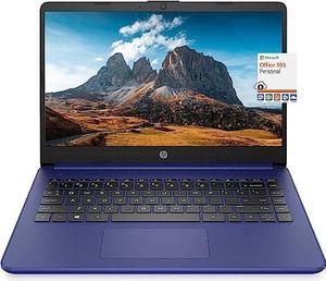 HP 14 HD Laptop LightWeight AMD Dual Core 3000 Series Processor 16GB RAM 512GB SSD  64GB eMMC WiFi Bluetooth USB AC HDMI Webcam Win10 Blue 1 Year Microsoft Office 365  Mousepad