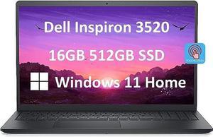 Dell Inspiron 15 3000 3520 15.6" FHD Touchscreen (Intel 4-Core i5-1135G7, 16GB RAM, 512GB PCIe SSD, UHD Graphics) Business Laptop, WVA Anti-Glare, Numeric Keypad, Webcam, Wi-Fi, Win 11 Home, Black
