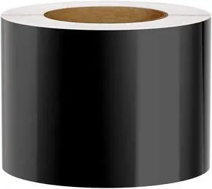 Premium Vinyl Label Tape, Black, 4" x 150' for DuraLabel 9000, LabelTac 9, SafetyPro 9G, VnM 8 and Viscom ProMax 9