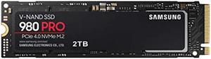 SAMSUNG 980 PRO SSD 2TB PCIe NVMe Gen 4 Gaming M.2 Internal Solid State Drive Memory Card , Maximum Speed, Thermal Control MZ-V8P2T0B/AM